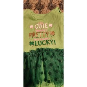 Baby st Patrick's day tutu onesie 0-3m baby celebration holiday green shamrock